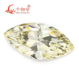 10pcs MN Yellowish Marquise Shape Cubic Zirconia Loose CZ Stone