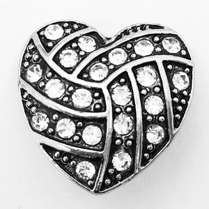 LOVE Volleyball Metal Snap Button Jewelry
