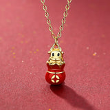 925 Silver Plated Cow Necklace Vintage Zodiac Pendant