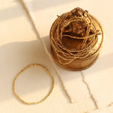 18K Plated Disco Ball Bracelet 2mm Bead Stacking Jewelry