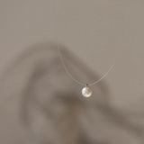Freshwater Pearl Pendant Choker Necklace for Women Wedding Dress
