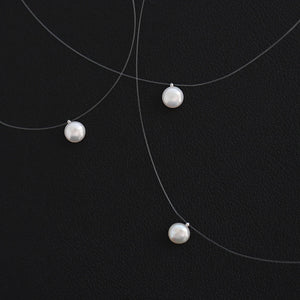 Freshwater Pearl Pendant Choker Necklace for Women Wedding Dress