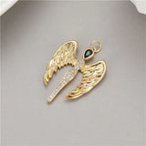 Plated Sun Charm with Zircons DIY Jewelry Making Material