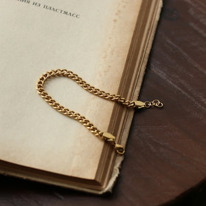 Stainless Steel Silver Cuban Link Bracelet Streetwear Unisex Jewelry