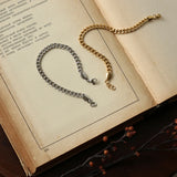 Stainless Steel Silver Cuban Link Bracelet Streetwear Unisex Jewelry