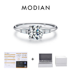 1.0CT D Lab Diamond Round Moissanite Ring Sterling Silver Wedding Band