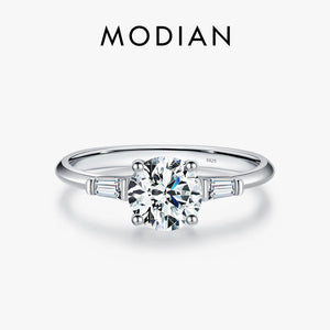 1.0CT D Lab Diamond Round Moissanite Ring Sterling Silver Wedding Band