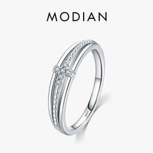 925 Sterling Silver Faith Cross Ring Women 5 6 7 8 9 Wedding Engagement Jewelry