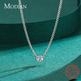 925 Silver Cuba Necklace Pendant Clear CZ Wedding Fine Jewelry
