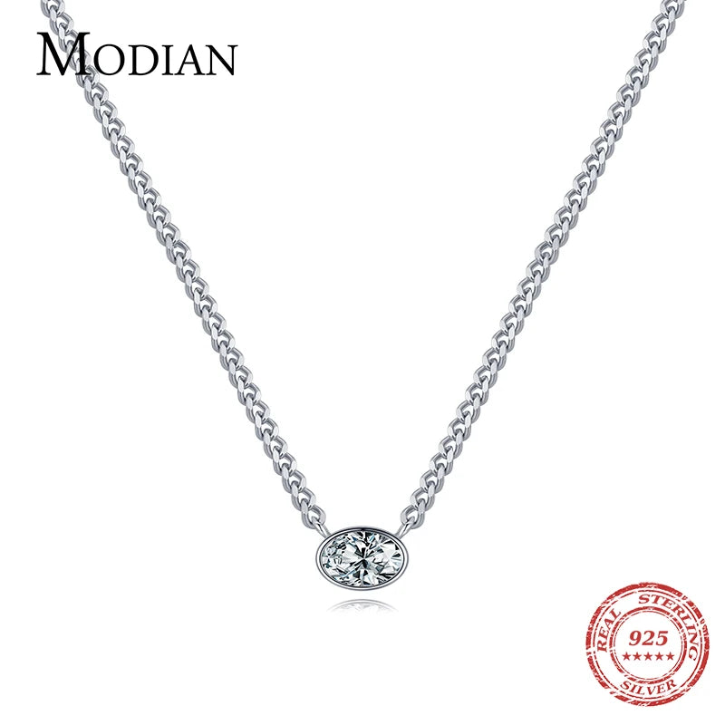 925 Silver Cuba Necklace Pendant Clear CZ Wedding Fine Jewelry