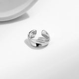 925 Silver Geometric Clip Earrings Stackable Ear Cuff for Women Girls