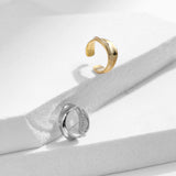925 Silver Geometric Clip Earrings Stackable Ear Cuff for Women Girls