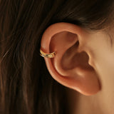 925 Silver Geometric Clip Earrings Stackable Ear Cuff for Women Girls