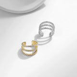 Zirconia Ear Cuff 925 Silver Clip Earrings Women Girls Fine Jewelry