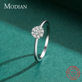 925 Silver Sparkling Clear CZ Rings For Women Wedding