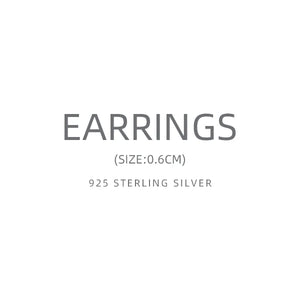 925 Sterling Silver Tiny Bead Circle Earrings for Women