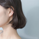 925 Sterling Silver Tiny Bead Circle Earrings for Women