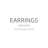 925 Sterling Silver Tiny Bead Circle Earrings for Women