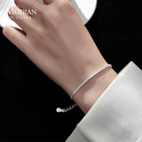 925 Silver CZ Zirconia Bracelet Chain for Women Wedding