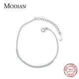 925 Silver CZ Zirconia Bracelet Chain for Women Wedding