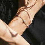 925 Silver Red Zirconia Adjustable Bracelet for Women