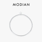 925 Silver Beads Bracelets Charm Hearts Stackable Fine Jewelry For Women