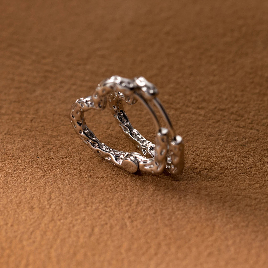 925 Silver Vintage Hoop Earrings Heart Charm Women Party Jewelry