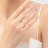 925 Silver Daisy Enamel Flowers Open Ring Women Size 6-9 Holiday Fine Jewelry