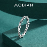 925 Silver Heat to Heart Stackable Ring Romantic Women's Ring