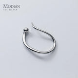 925 Silver Lines Clip Earrings No Piercing Jewelry