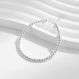 925 Silver Minimalist 3MM Beads Bracelets Fine Jewelry Women Accessories