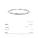 925 Silver Minimalist 3MM Beads Bracelets Fine Jewelry Women Accessories