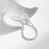 925 Silver Minimalist 3MM Beads Bracelets Fine Jewelry Women Accessories
