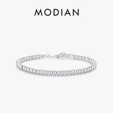 925 Silver Minimalist 3MM Beads Bracelets Fine Jewelry Women Accessories
