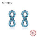 925 Silver Turquoise Stud Earrings Infinite Love Jewelry Gift