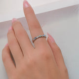 925 Silver Enamel Eyes Stackable Rings Women Girls Jewelry