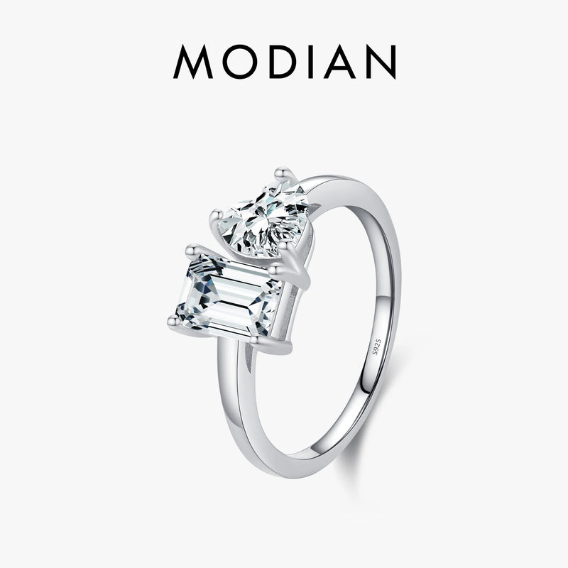 925 Silver Sparkle Clear CZ Female Ring Wedding Jewelry