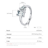 925 Silver Sparkle Clear CZ Female Ring Wedding Jewelry