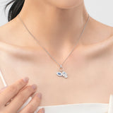 925 Silver Sexy Eyelash Hamsa Turquoise Pendant Eye Necklace