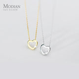 925 Silver Zircon Hearts Pendant Necklace for Women