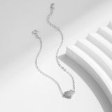 925 Silver Hearts Chain Bracelet Platinum Plated Women Jewelry