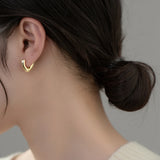 925 Silver Hearts Hoop Earrings Fine Jewelry