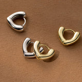 925 Silver Hearts Hoop Earrings Fine Jewelry