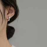 925 Silver Hearts Hoop Earrings Fine Jewelry