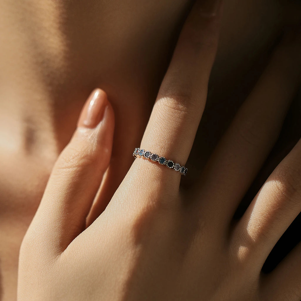925 Silver Vintage Round Zirconia Ring for Women