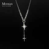 Sterling Silver Twinkling Stars Pendant Necklace for Women