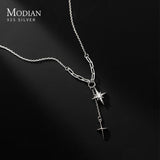 Sterling Silver Twinkling Stars Pendant Necklace for Women
