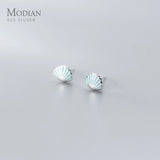 Tiny Shell Stud Earring 925 Sterling Silver Animal Ear Pin