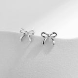 Sterling Silver Bowknot Earrings for Women