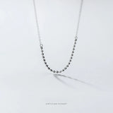 925 Sterling Silver Ball Pendant Necklace for Women